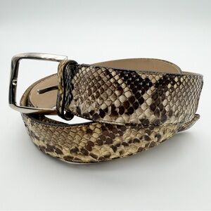 Tuzzi Uomo Italian Genuine Python Leather Belt Made in Italy Size 42